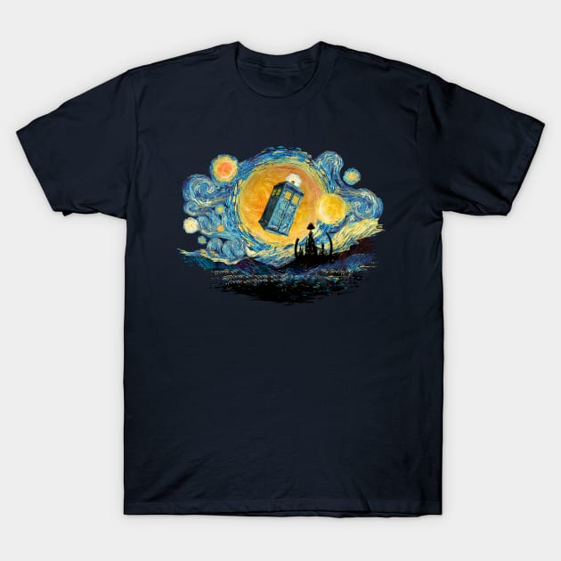 gallifrey starry night abstract T-Shirt by Dezigner007